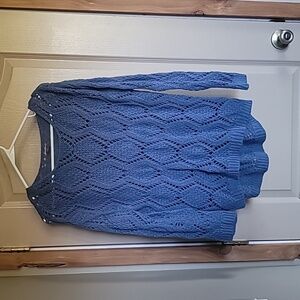 Eddie Bauer size Medium blue knit sweater